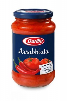 Paradicsomszósz, 400 g, BARILLA "Arrabbiata", bazsalikomos, csípőspaprikával