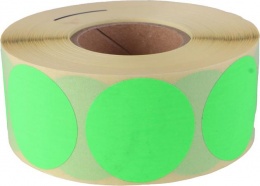 Etikett, 38 mm kör, 1000 etikett/tekercs, zöld